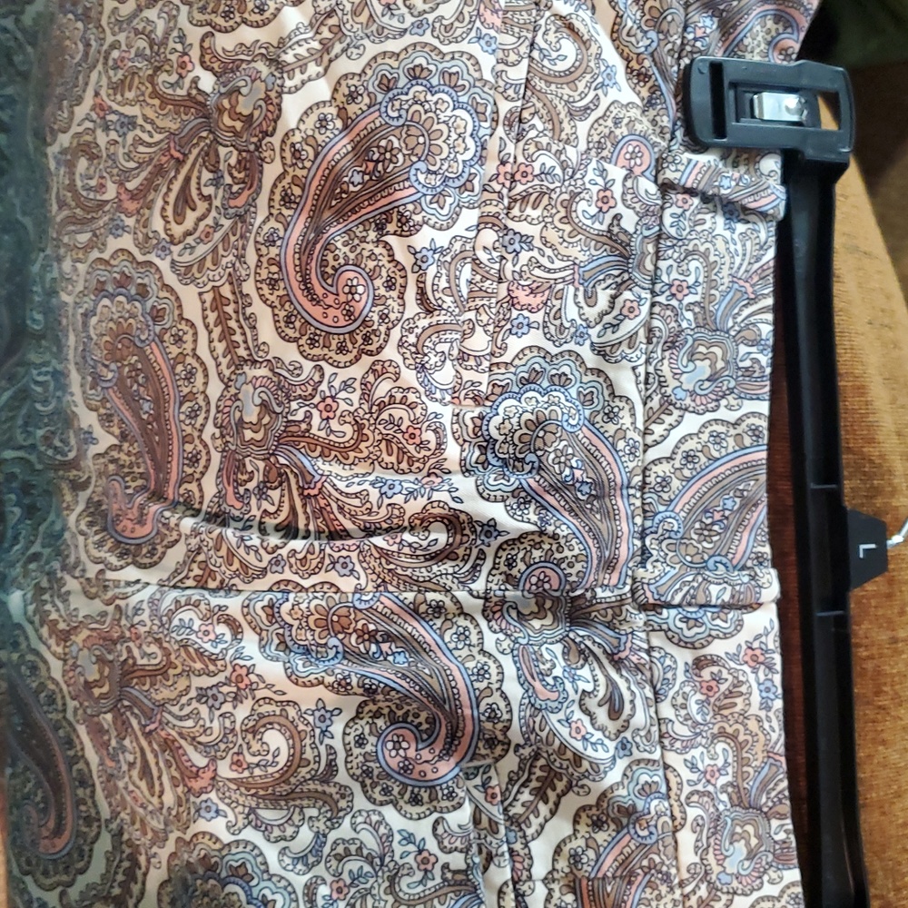 Talbots Paisley Crop Pants Size 10 Perfect Crop Stretch Ankle Pants - Picture 2 of 4